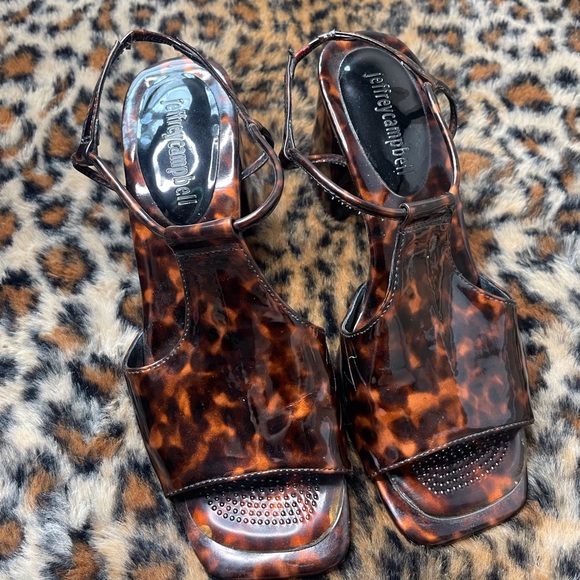 Jeffrey Campbell Tortoiseshell Sandals - Picture 3 of 3